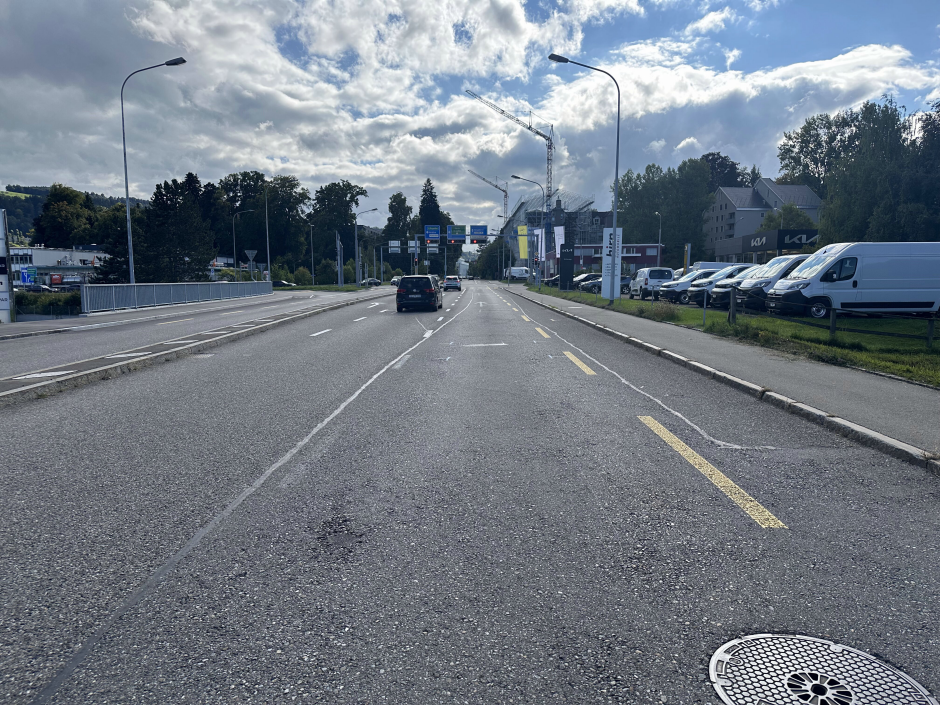 Unfallstelle an der Rorschacher Strasse